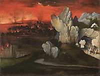 Landscape with the destruction of Sodom and Gomorrah, c.1520, patinir