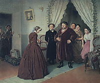Arrival of a New Governess in a Merchant House, 1866, perov
