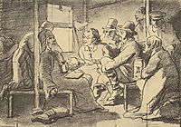 Dispute about faith (a scene in the car) , 1880, perov