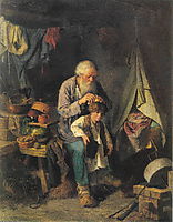 Grandfather and grandson , 1871, perov