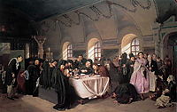 A Meal in the Monastery, 1876, perov