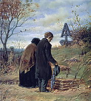 Old Parents Visiting the Grave of Their Son, 1874, perov