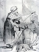 Paris sharmanschitsa. Sketch, 1863, perov