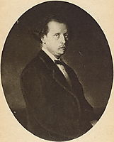 Portrait of Nikolai Rubinstein , 1870, perov