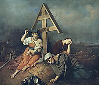 Scene on a Grave, 1859, perov