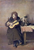 Solitary Guitarist, 1865, perov