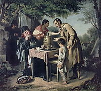 Tea Party at Mytishchi near Moscow, 1862, perov