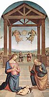 Altarpiece of St. Augustine - Adoration of the Shepherds , 1510, perugino