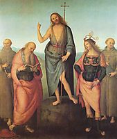 John the Baptist and four saints, 1510, perugino