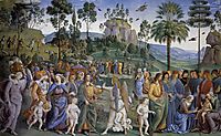 Journey of Moses and circumcision of her second child, 1483, perugino