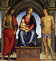 Madonna and Child with St. John the Baptist and St. Sebastian, 1493, perugino