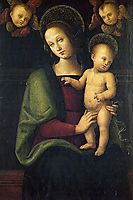 Madonna and Child with two cherubs, 1495, perugino