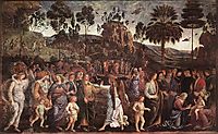 Moses-s Journey into Egypt, c.1482, perugino