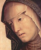 Pieta. Maria (detail), 1495, perugino