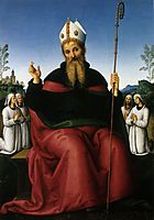 St. Augustine and four States of a fraternity, 1498, perugino