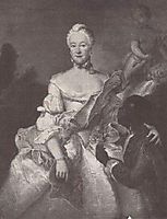 Henriette Karoline von Pfalz Zweibrücken, Landgrave of Hesse Darmstadt, with the Moor, pesne