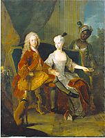 Portrait of the crown prince Friedrich Ludwig of Württemberg and his wife Henriette Marie of Brandenburg Schwedt, c.1716, pesne