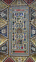 Ceiling of the Piccolomini Library in Siena Cathedral, 1507, pinturicchio
