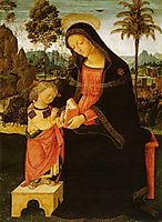 Madonna with Writing Child, 1498, pinturicchio