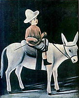 A boy on a donkey, pirosmani