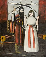 Brother and sister. A scene from the play Vladimir Guniya, pirosmani