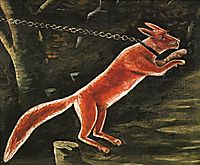 Fox on chain, pirosmani