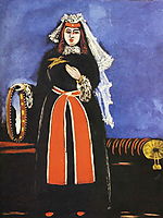 A Georgian Woman with Tamboreen, 1906, pirosmani