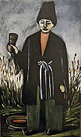 Karachoheli with a horn of wine, pirosmani