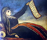 Reclining woman leaning on mutaka, pirosmani
