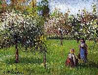 Apple Blossoms, Eragny, c.1900, pissarro