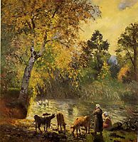 Autumn, Montfoucault Pond, 1875, pissarro