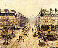 Avenue de l-Opera - Effect of Snow, 1898, pissarro