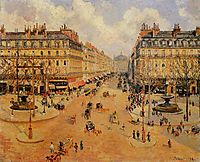 Avenue de l-Opera Morning Sunshine, 1898, pissarro