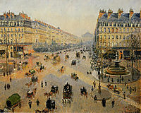 The Avenue de L-Opera, Paris, Sunlight, Winter Morning, pissarro