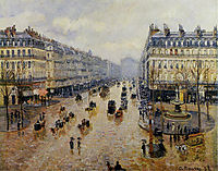 Avenue de l-Opera Rain Effect, 1898, pissarro