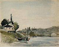 The Banks of the Marne at Cennevieres, c.1865, pissarro