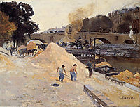 The Banks of the Seine in Paris, Pont Marie, Quai d-Anjou, c.1875, pissarro