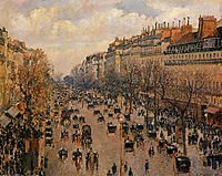 Boulevard Montmartre Afternoon, Sunlight, 1897, pissarro