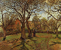 Chestnut Trees, Louveciennes, Spring, 1870, pissarro