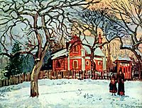 Chestnut Trees, Louveciennes, Winter, 1872, pissarro