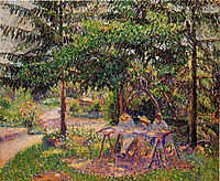 Children in a Garden at Eragny, 1897, pissarro