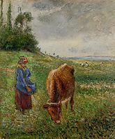 Cowherd, Pontoise, 1882, pissarro