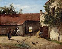 Farmyard, c.1863, pissarro