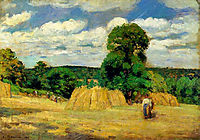 The Harvest at Montfoucault, 1876, pissarro