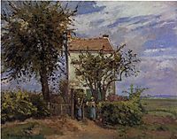 The House in the Fields, Rueil, 1872, pissarro