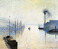 Ile Lacruix, Rouen. Effect of Fog., 1888, pissarro