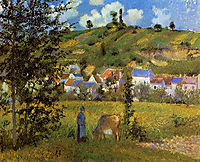 Landscape at Chaponval, 1880, pissarro