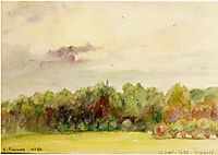 Landscape at Eragny, 1890, pissarro