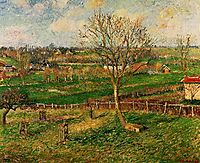 Landscape, Fields, Eragny, 1885, pissarro