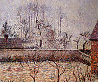 Landscape, Frost and Fog, Eragny, 1892, pissarro
